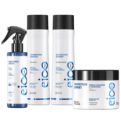 Kit Eico Pro Hydration Expert Shampoo Condicionador 300ml Máscara Tratamento 300g Spray 200ml