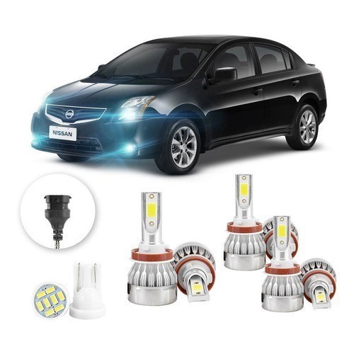 Lâmpadas Ultra Led Nissan Sentra 20000lm Alto Baixo e Milha + Pingo Led em Oferta na Shopee