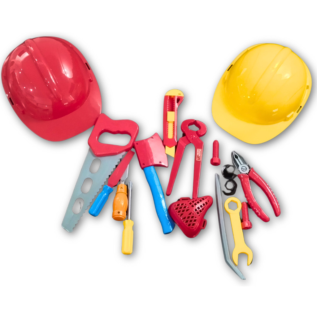 Kit de Ferramentas Infantil com Capacete Construtor Criança