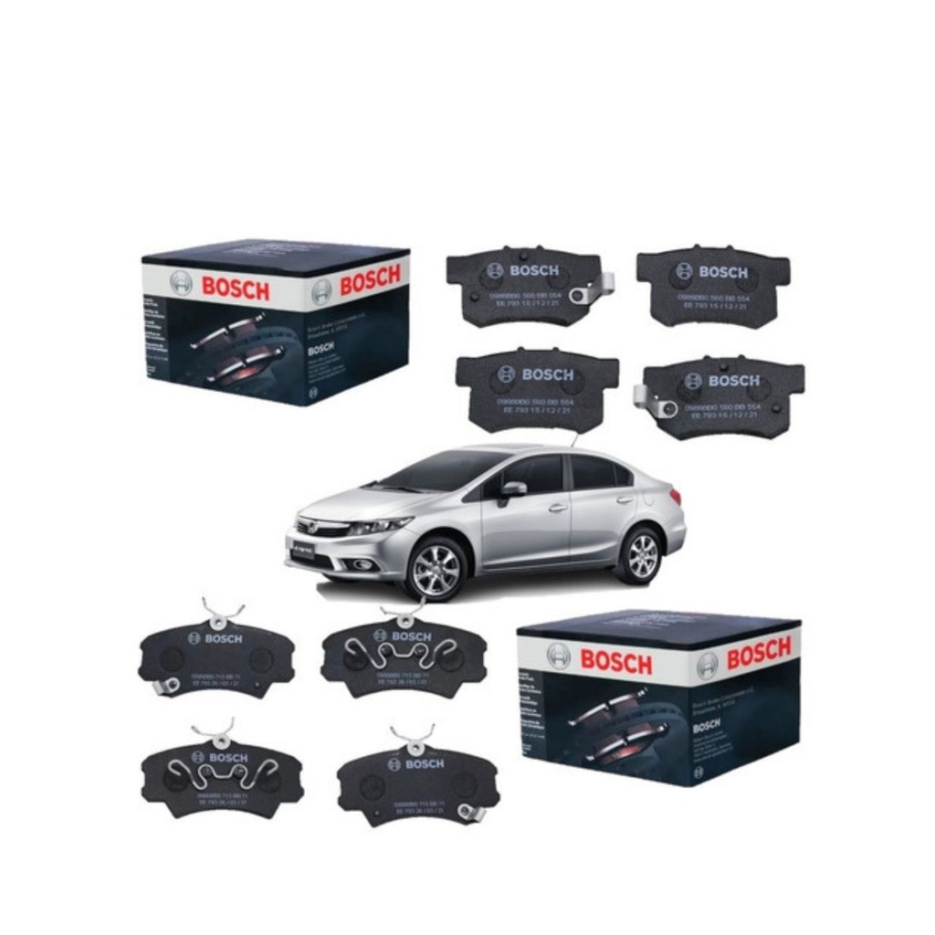 	Kit Pastilha Freio Dianteira E Traseira New Civic 2010 Bosch em Oferta na Shopee