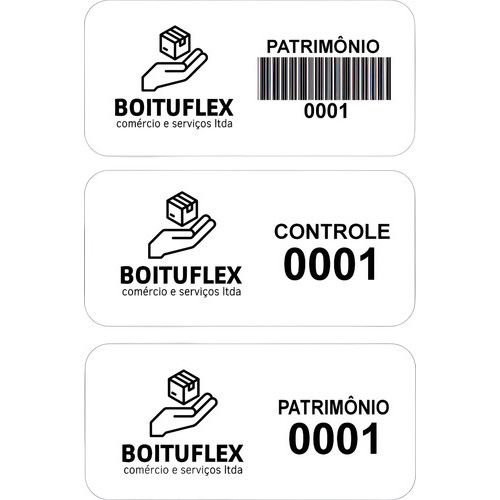 1000 Etiquetas De Patrimônio Controle De Ativo Fixo Bopp