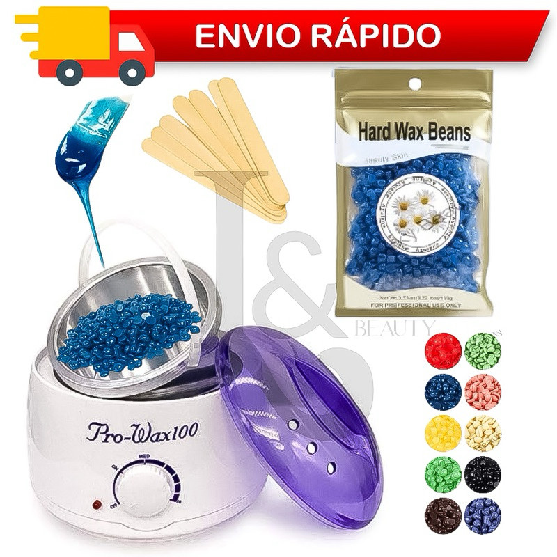 Kit Depilação Com Panela + Cera Quente 100g e Palitos Depilação Caseira