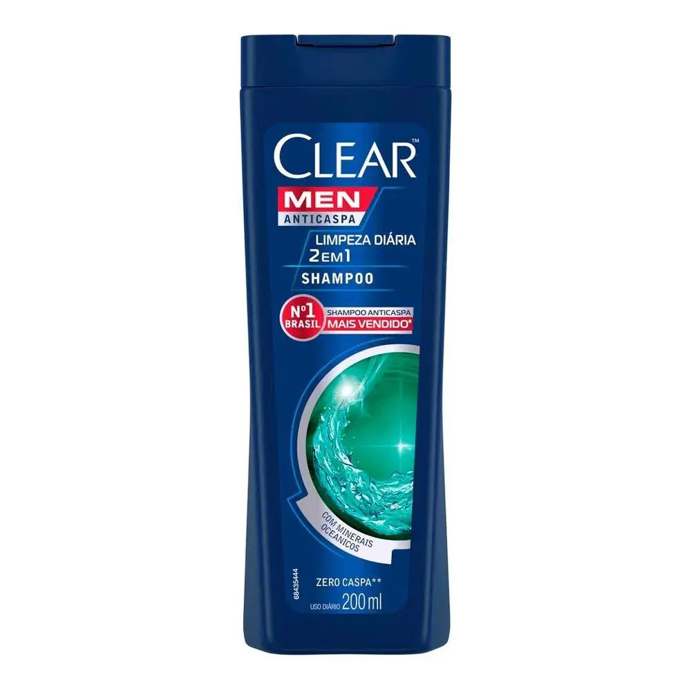 Shampoo Clear Men Anticaspa 200ml – Limpeza Diária e Controle da Caspa
