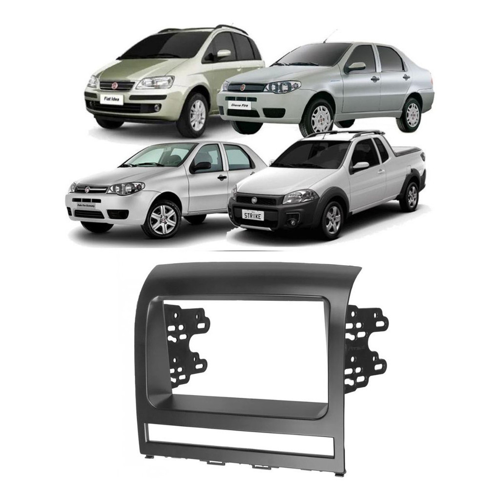 Moldura Permak 2din 7polegada Fiat Pailo 2008-2012 Siena moldura Fiat possui um padrão 2 din e tamanho de 7 polegadas.