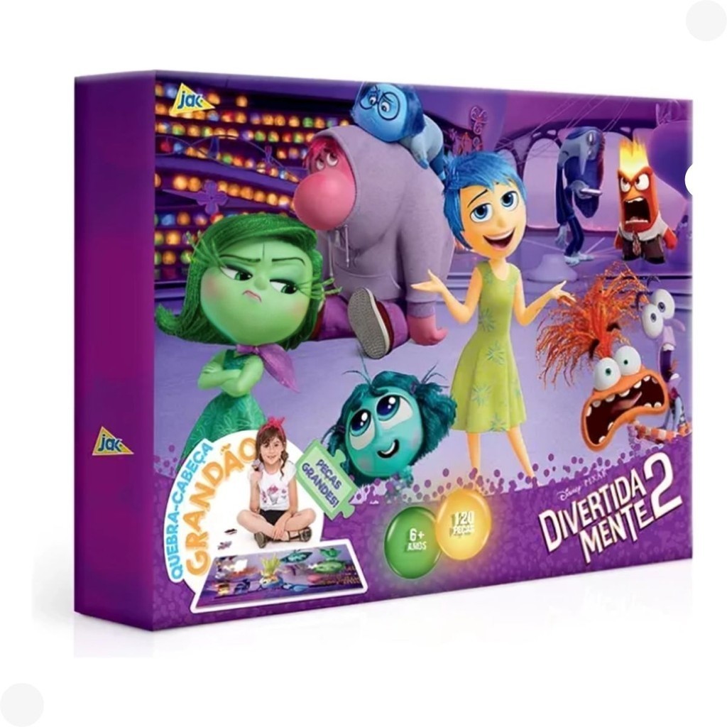 Divertidamente 2 Quebra-Cabeça 120 Peças 003209 - Toyster em Oferta na Shopee