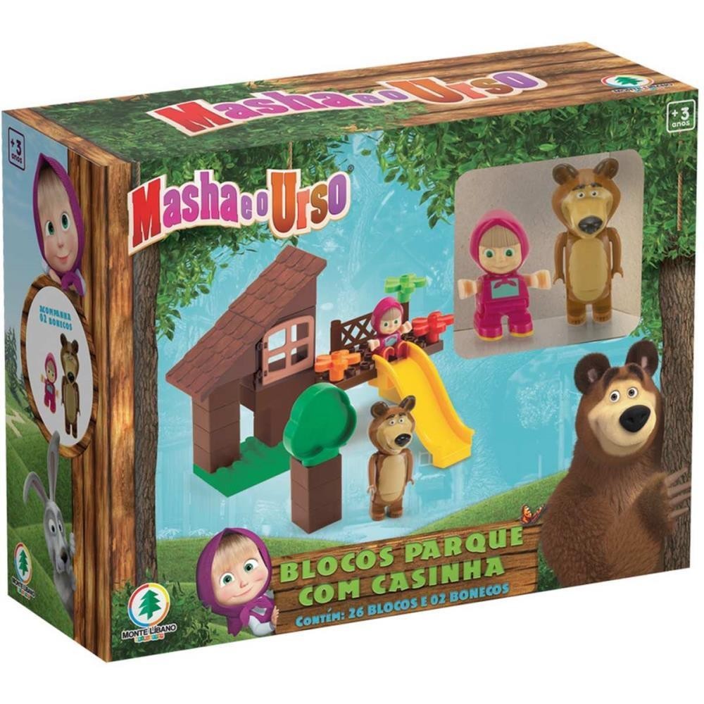 Cenário Temático Playset Masha e o URSO -  Parque Casinha