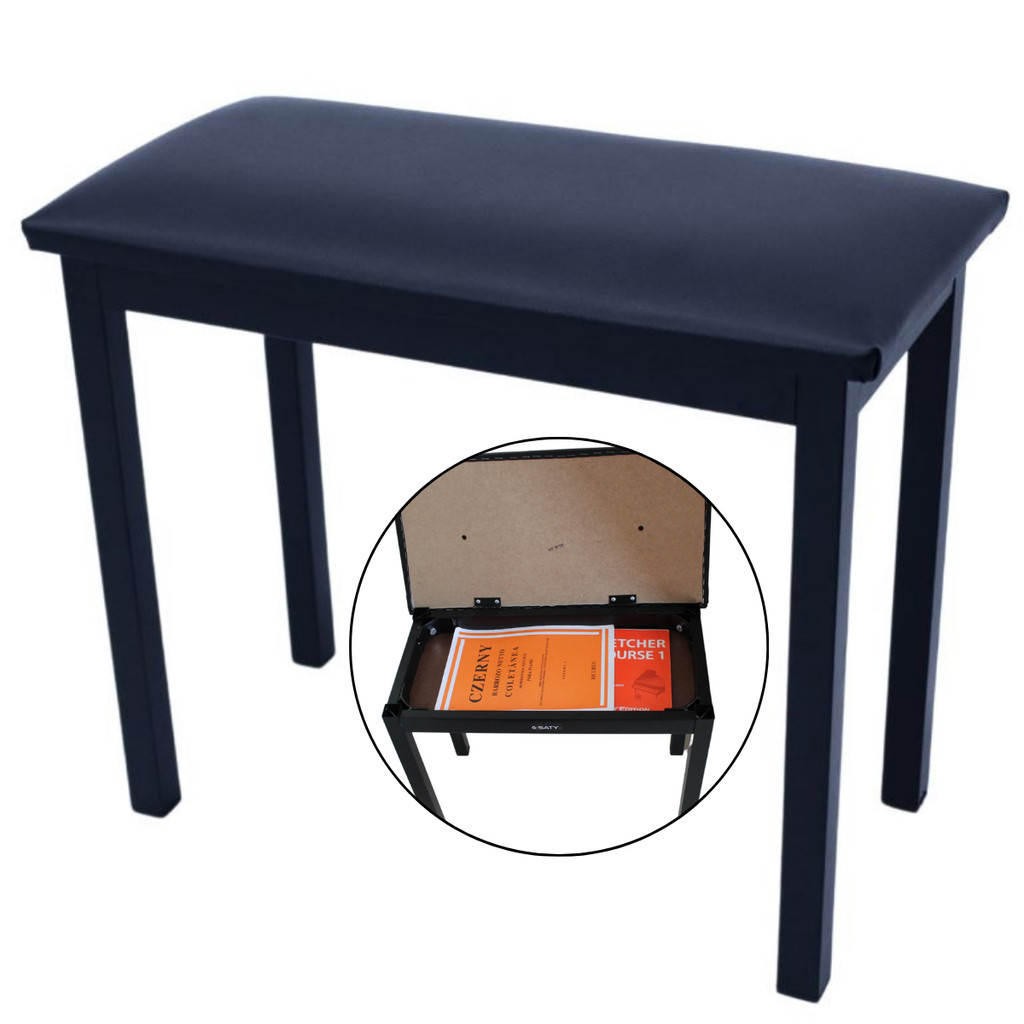 Banco Piano Compartimento para guardar partitura Prime em Oferta na Shopee