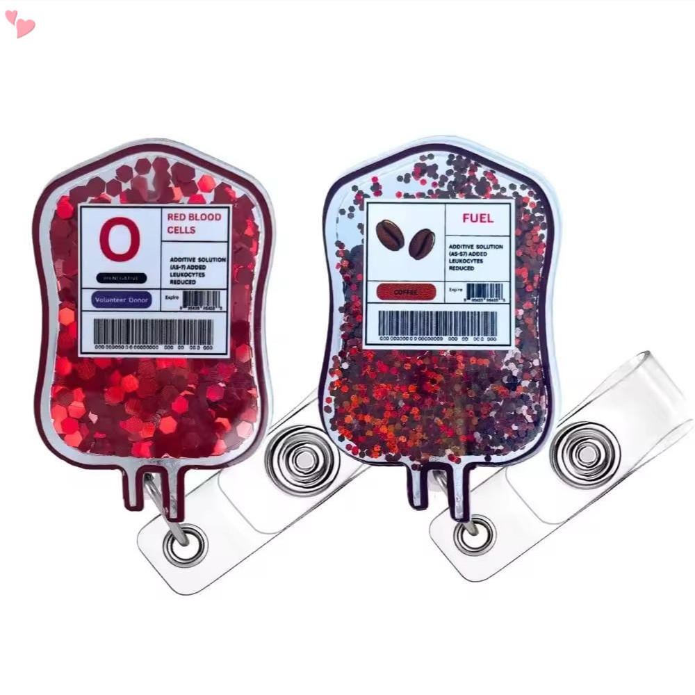 Acessórios Para Porta Crachá De Identificação De Enfermagem Com Clip Jacaré De Sangue Engraçado Carretel De O Hospital De Trabalha