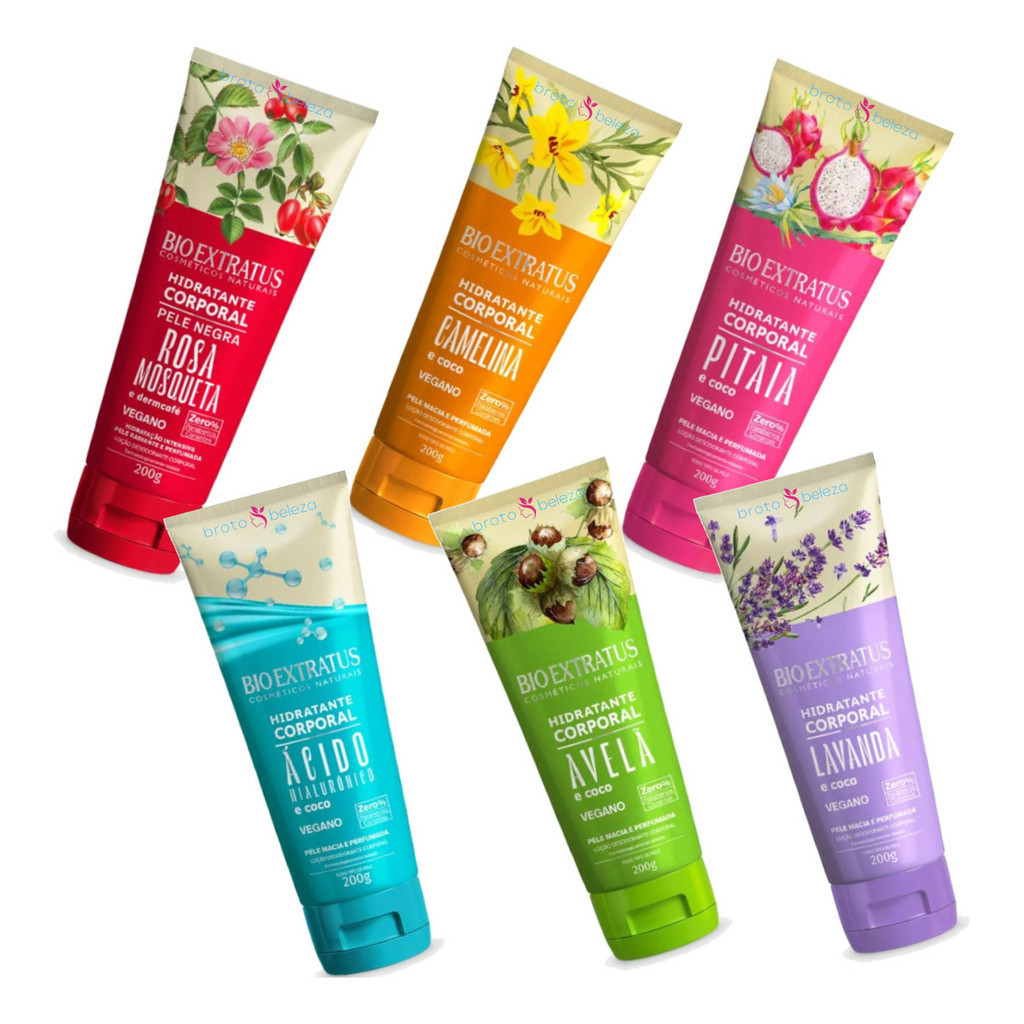 Creme Hidratante Corporal Para Pele Seca e Mista Pitaia com Oleo de Coco 200g Hidrata e Perfuma