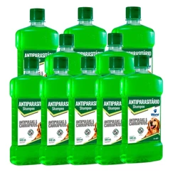 Kit 10 Shampoo Antiparasitário World Veterinária Dug's para Cães - 500ml