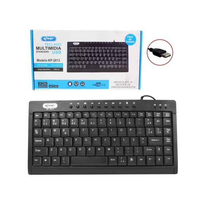 Mini Teclado Multimídia COM FIO em Oferta na Shopee