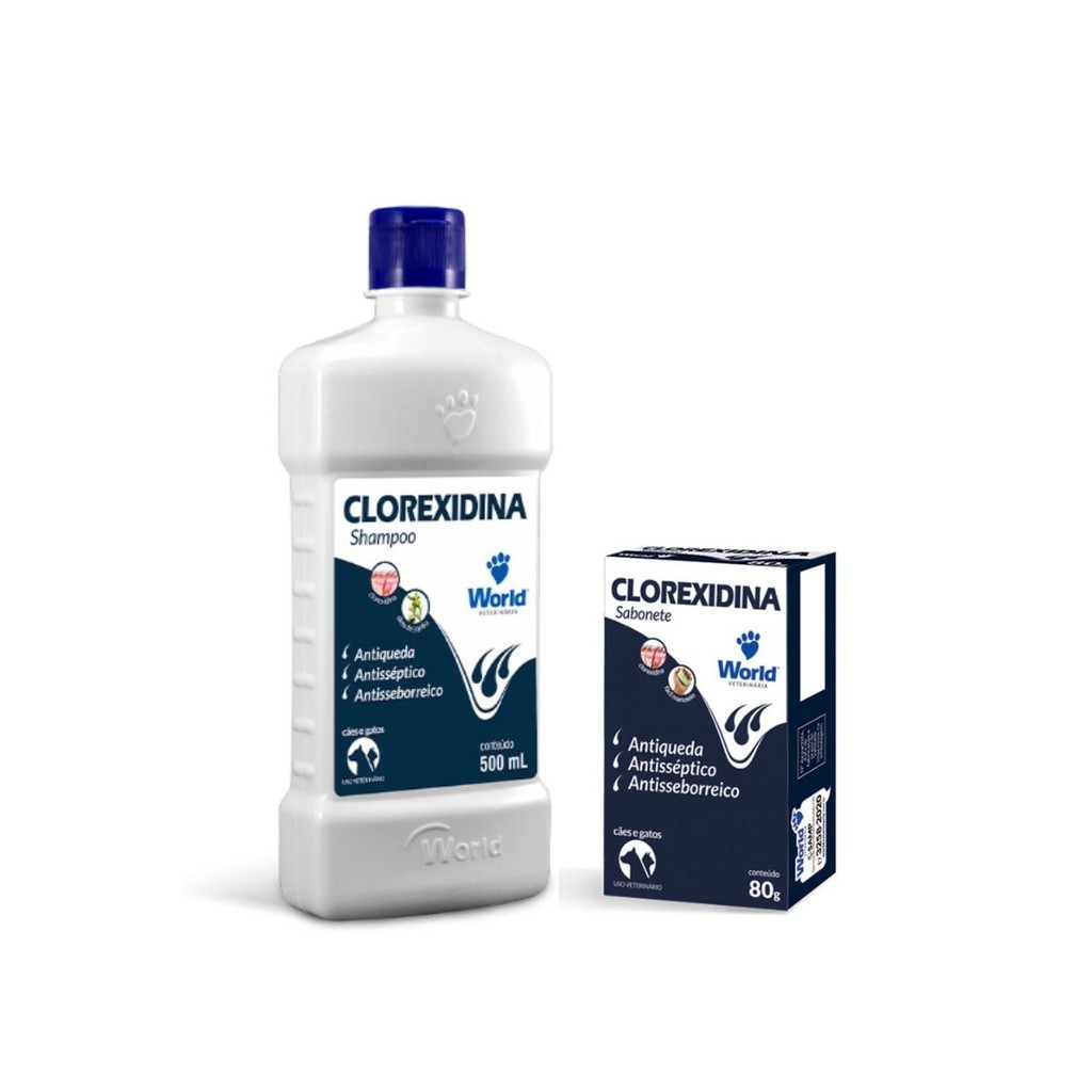 Shampoo e Sabonete de Clorexidina Dugs Cães e Gatos World - Pets