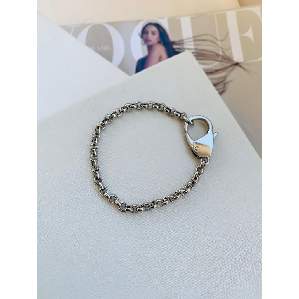 Pulseira Semi joia Elo português Mosquetão Unissex pulseira masculina
