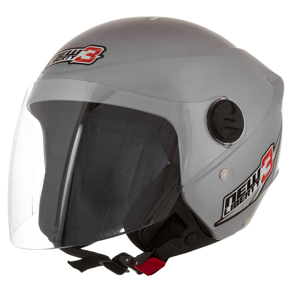 Capacete Moto Aberto New Liberty 3 Prata/Cinza Viseira Cristal Inmetro Tamanho 56 - Pro Tork - Spare Parts and Accessories for Vehicles