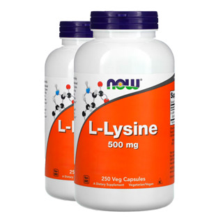 Kit 2x L-lisina 500mg Now Foods L-Lysine 250 Veg Caps Importado/Made in Usa em Oferta na Shopee
