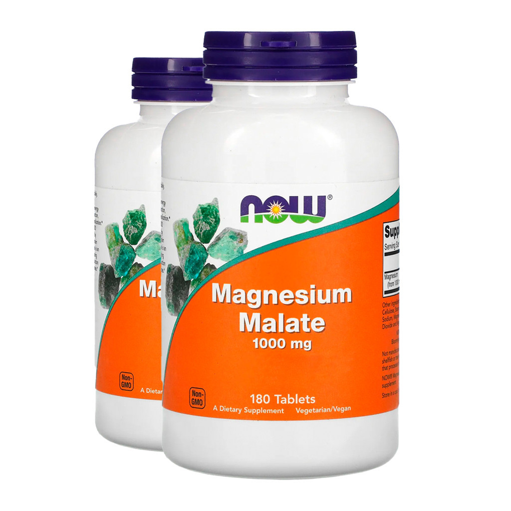 Kit 2x Magnésio Dimalato Malate 1000mg Now Foods 180Tabls Importado/Made in Usa em Oferta na Shopee