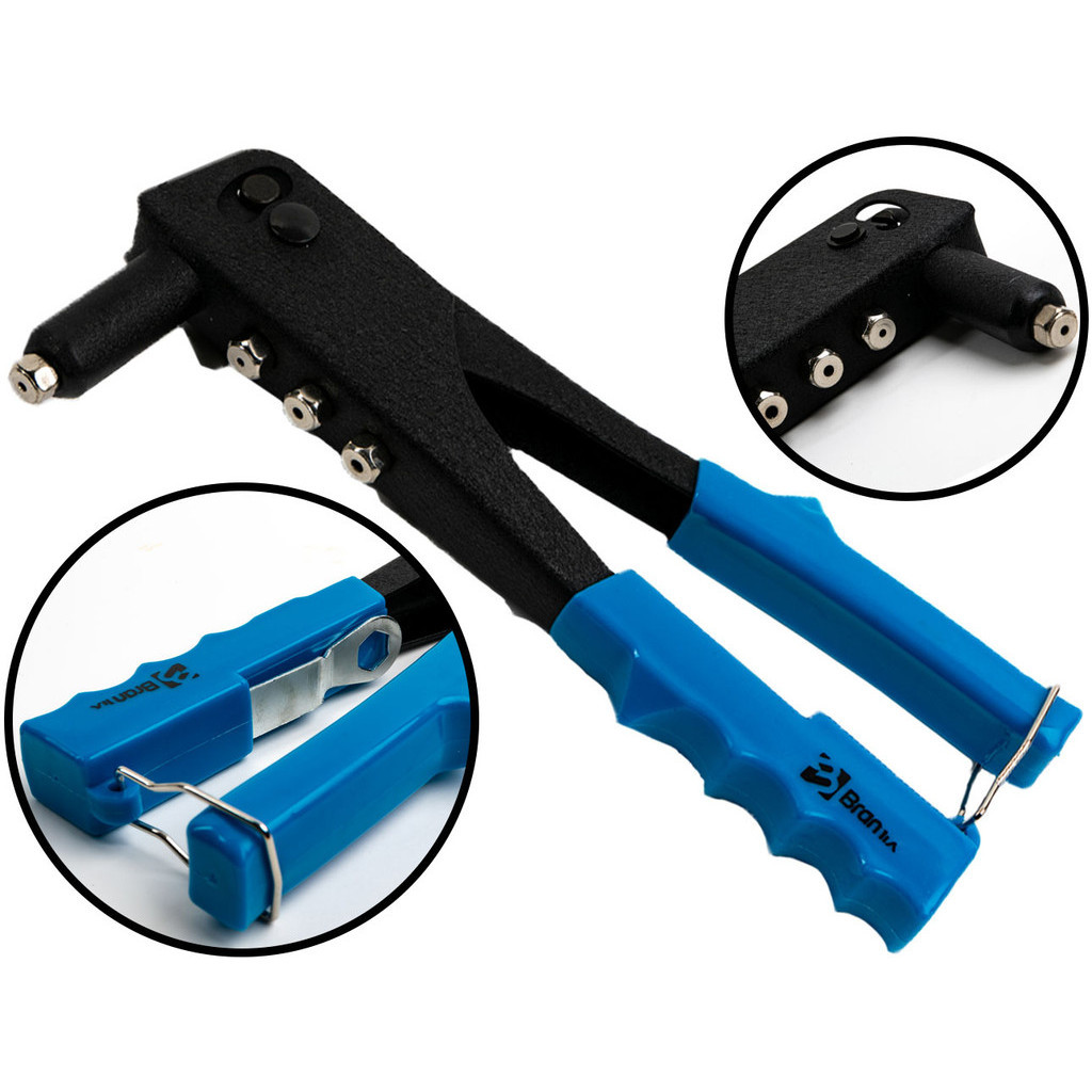 Alicate Rebitador Manual Profissional 9,5 Polegadas Com 4 Bicos Para Rebites De 2,4mm Até 4,8mm em Oferta na Shopee