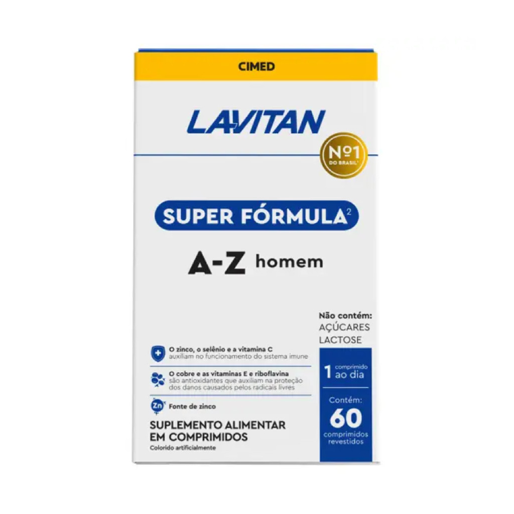 Lavitan AZ Homem Super Fórmula: Nutrição Avançada para Homens - 60 Comprimidos