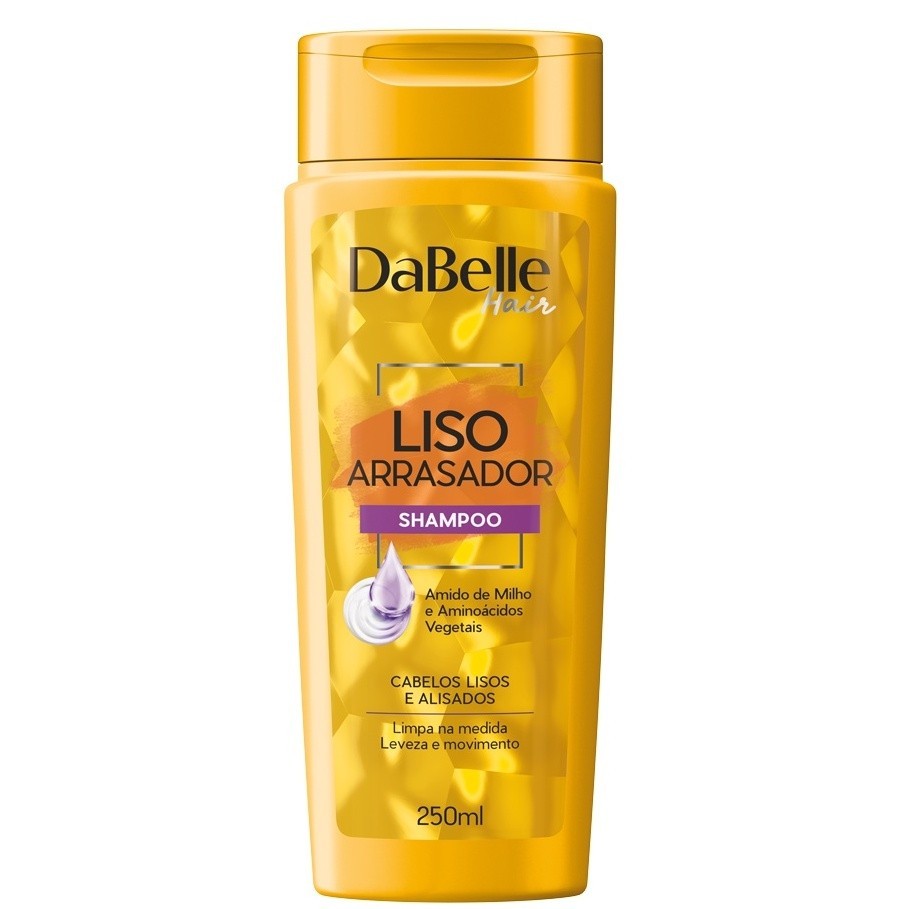 Dabelle Aminoácidos e Vegetais Shampoo Hidratação Liso Arrasador 250ml Cabelos Lisos e Alisados
