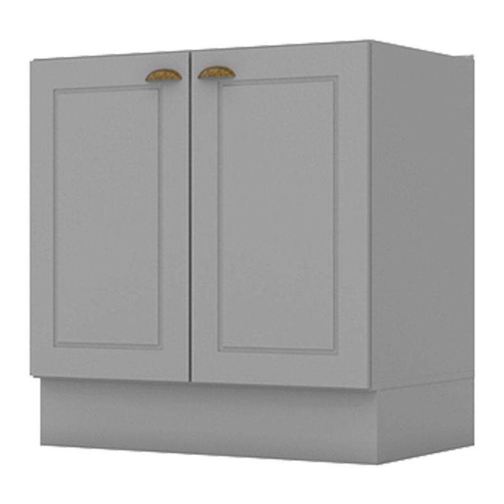 Balcão 2 Portas 80 Cm Americana Cinza - Henn em Oferta na Shopee
