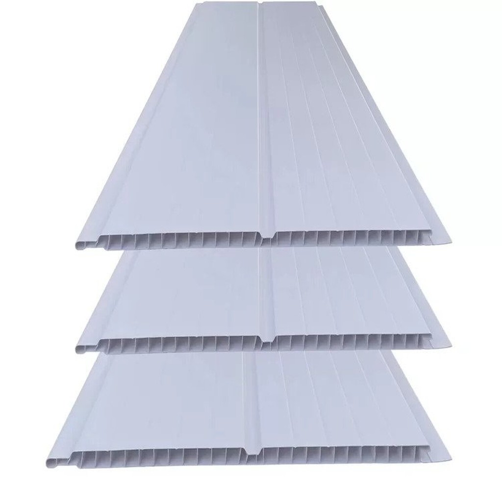 Kit com 30 m² Forro de Pvc 8mm X 20 Cm X 3,00m Bariri Branco/Gelo - Home & Living