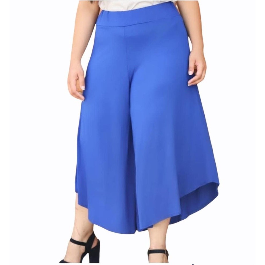 Calça boho chic pantalona pantacur corsário barra larga assimétrica ponta a confortável aladim
