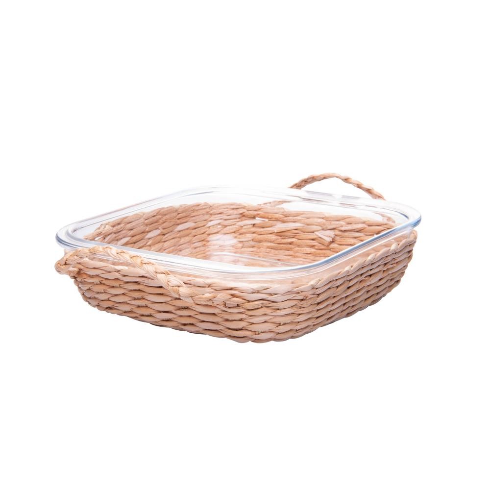 Refratário de Vidro Borossilicato com Suporte e Alça 25,5cm em Oferta na Shopee