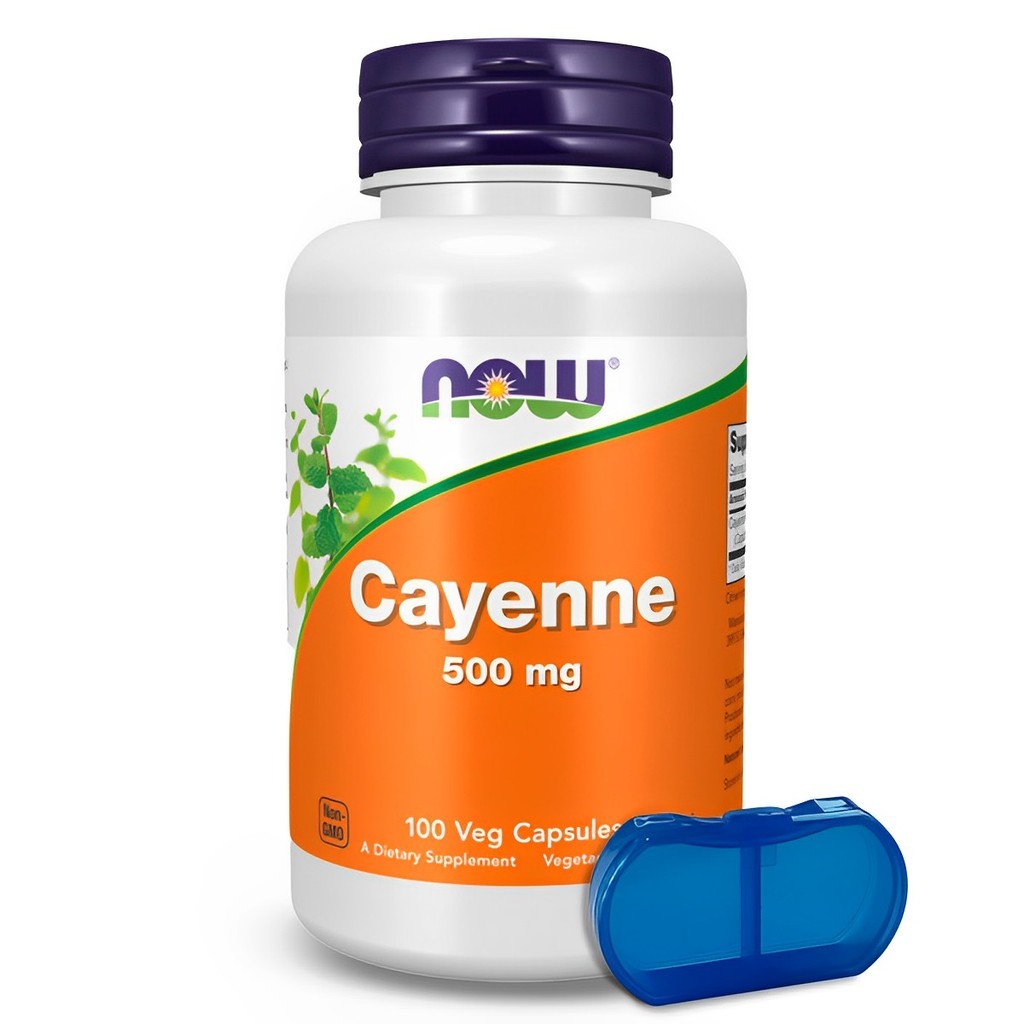 Pimenta Caiena 500mg Now Foods 100 Caps + Porta Cápsulas em Oferta na Shopee