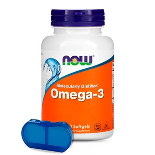 Ômega-3 Mol. Destilado Now Foods 100Soft + Porta Cápsulas em Oferta na Shopee
