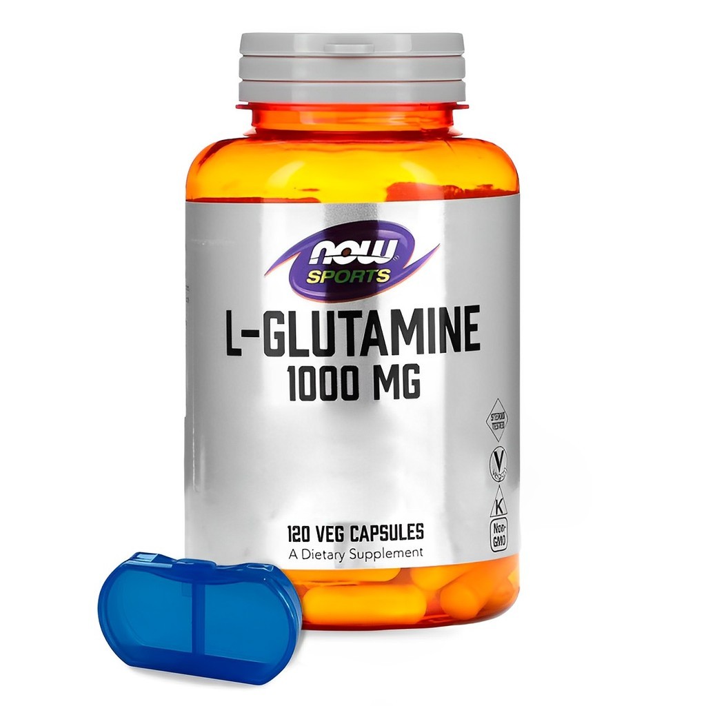 L-Glutamina 1000mg Now Foods Sports 120Caps + Porta Cápsulas em Oferta na Shopee