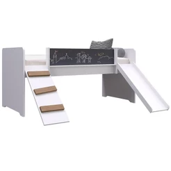 Cama Playground C/ Escorregador e Rampa BY710 - Branco