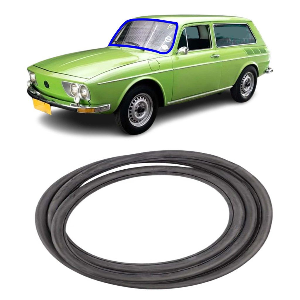 Borracha Guarnição com Rasgo para Friso Vidro Parabrisa Volkswagen Variant I 1969 a 1977 Borrachauto