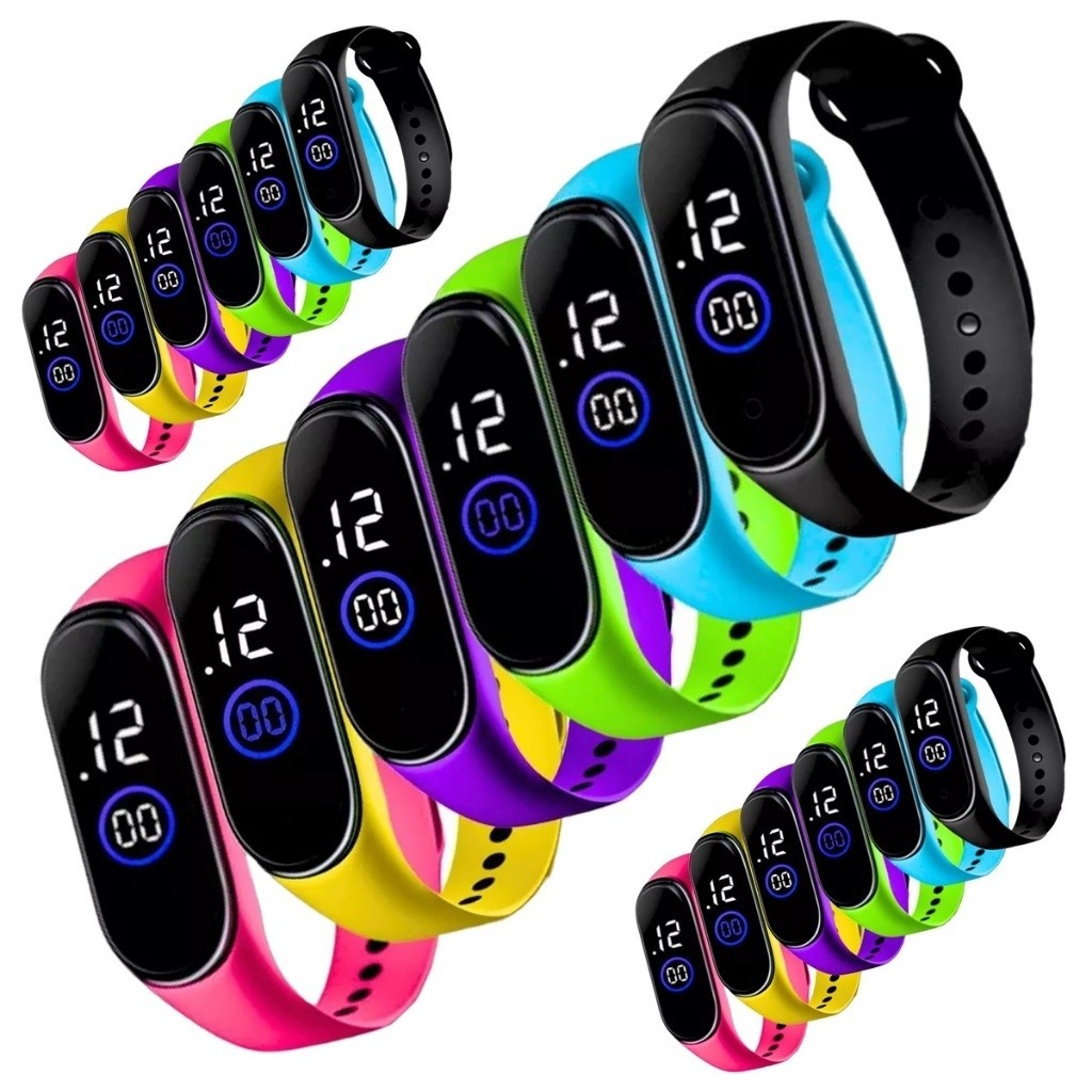 Kit 20 Relógio Digital Sport Led Homens Mulheres Adulto Infantil Kit 20 Relógio Digital Sport Led Ho em Oferta na Shopee