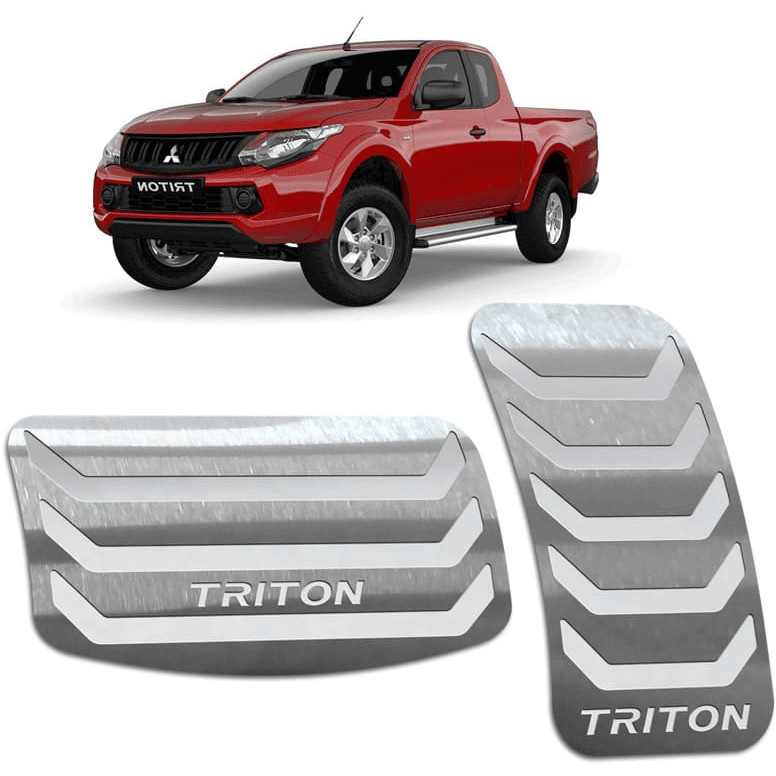 Pedaleira L200 Triton 17/.. Automático Aço Inox - Não fura o pedal em Oferta na Shopee