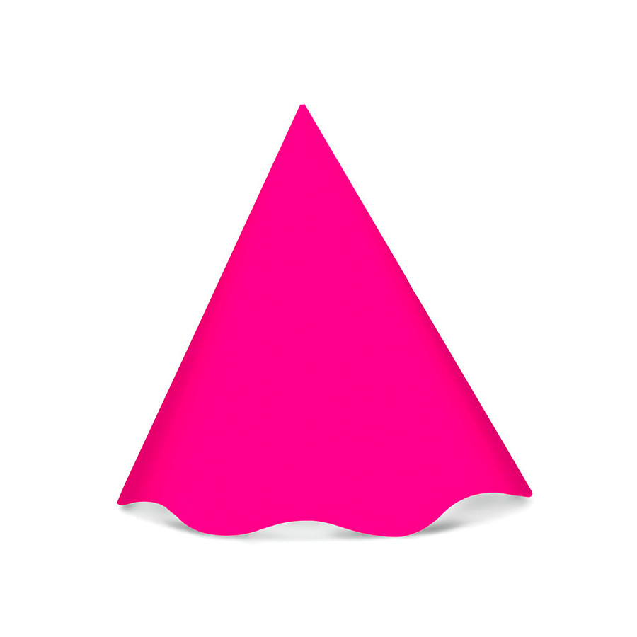 Chapéu de Aniversário Neon - Rosa - 8 unidades - Rizzo