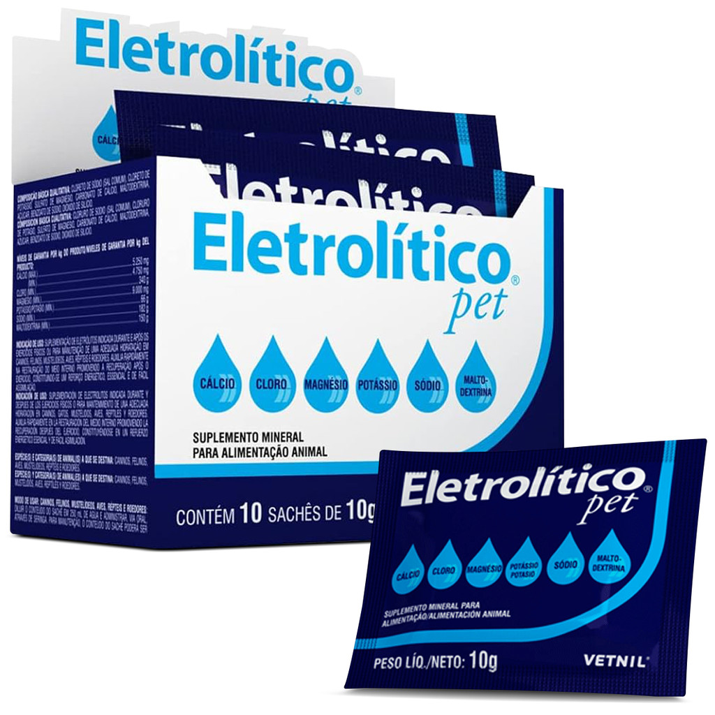 Eletrolítico P/ Todos Os Pet Caixa Com 10 Sachês 10g Vetnil