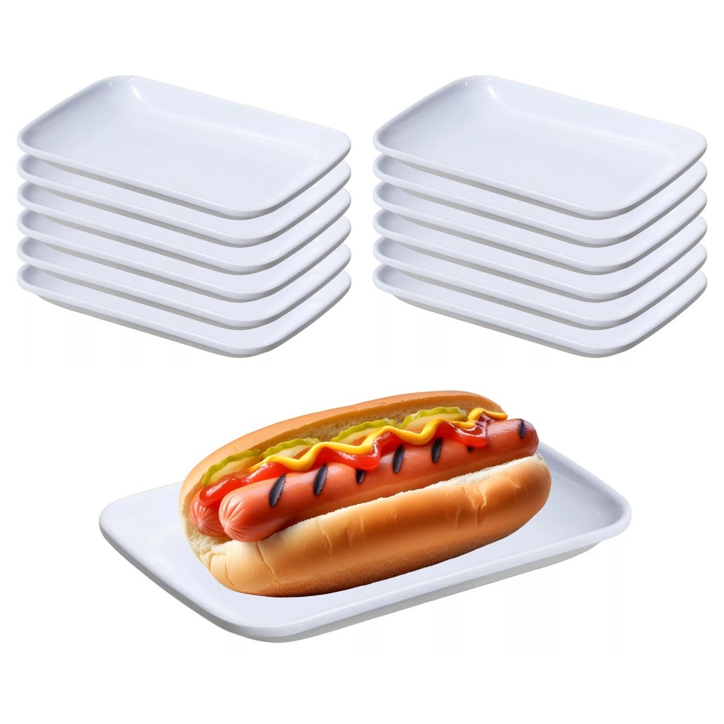 12 Travessas Petisqueira Bandeja Melamina Premium Prato 19cm
