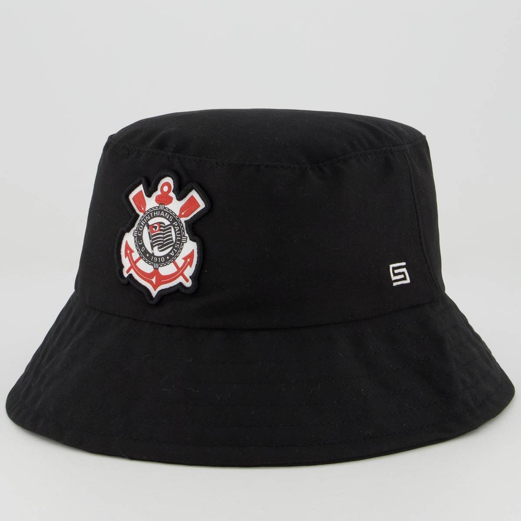 Bucket Corinthians Hat Preto em Oferta na Shopee