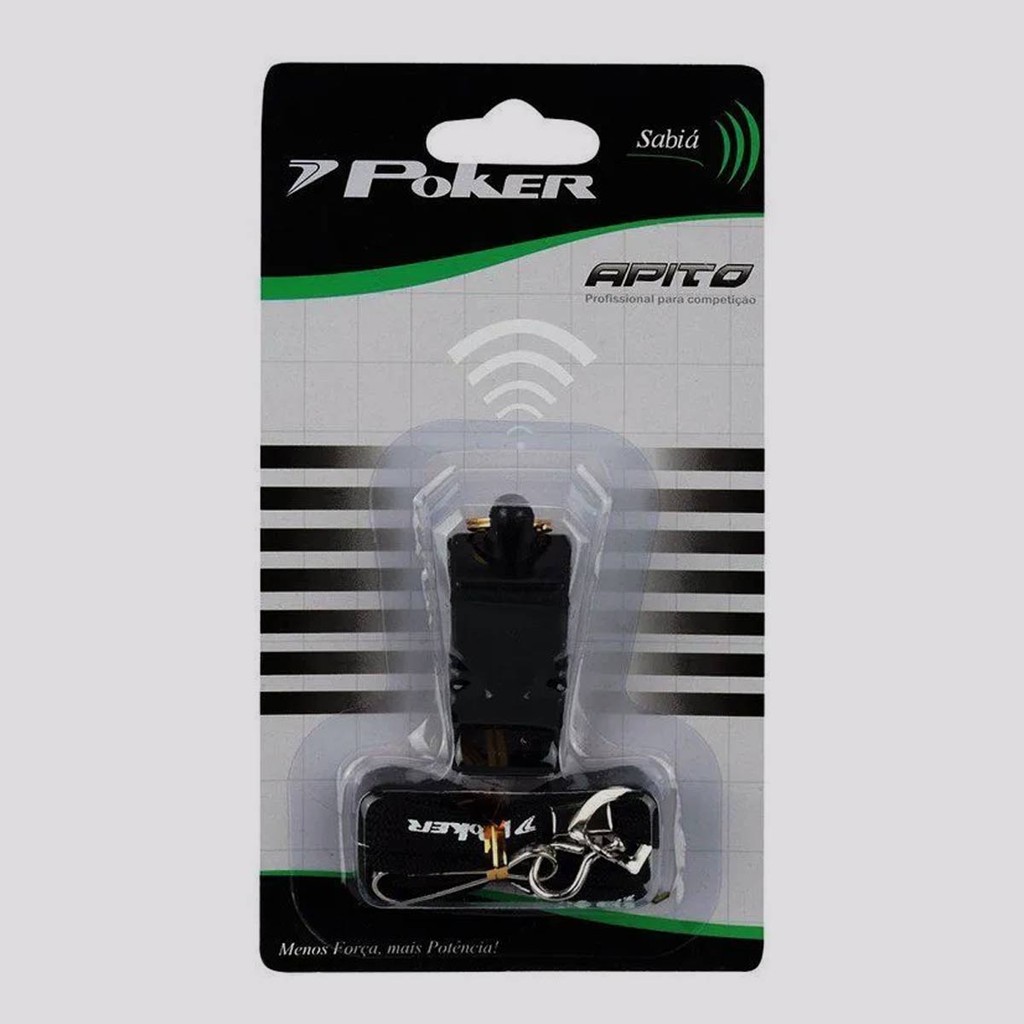Apito Poker Sabiá Profissional com Cordão e Mosquetão - Sports & Outdoors