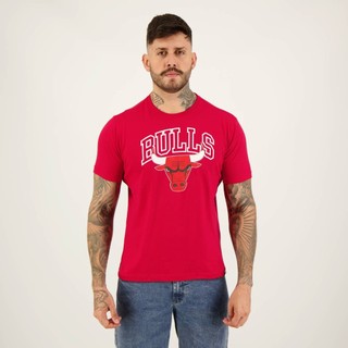 Camiseta NBA Chicago Bulls Playoff Vermelho em Oferta na Shopee