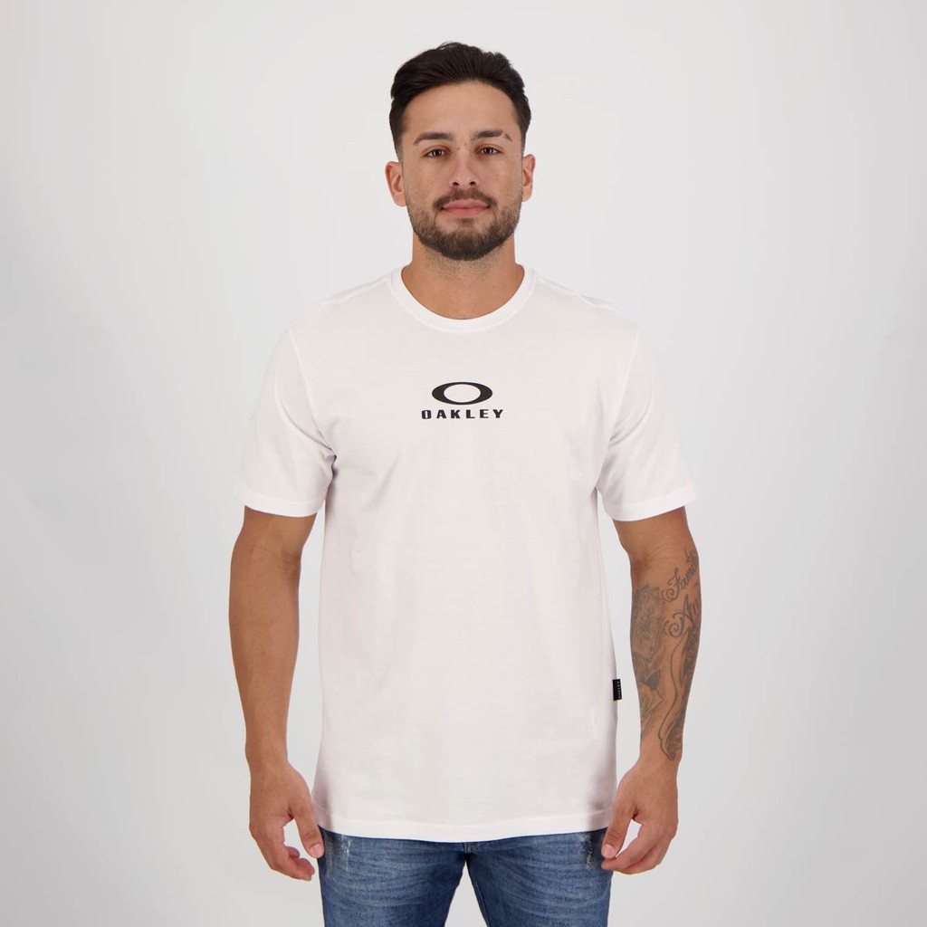 Camiseta Oakley Bark New Branca em Oferta na Shopee