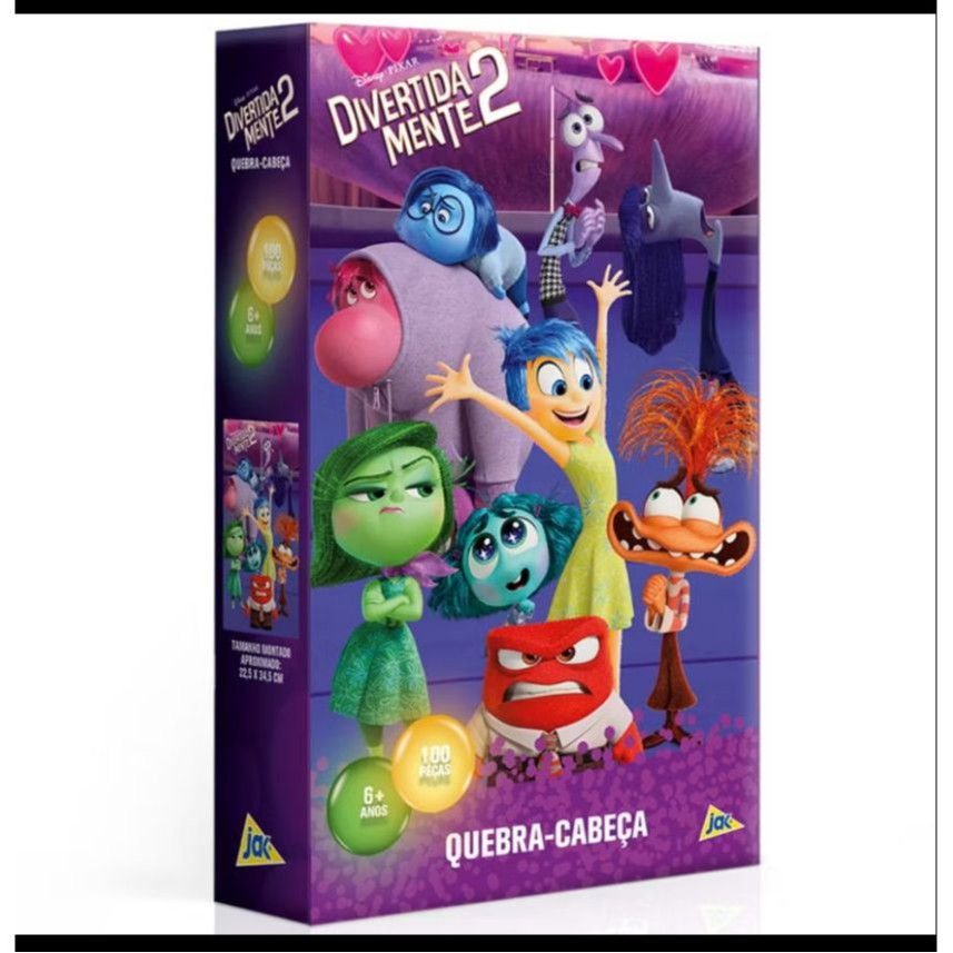 QUEBRA CABEÇA DISNEY PIXAR TOYSTER PUZZLE FILME DESENHO INFANTIL PEÇAS EMOÇÕES