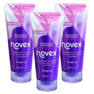 Kit 3 und Mascara de Tratamento Novex Hialuronico 200g em Oferta na Shopee