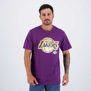 Camiseta NBA Wood Court Lakers Roxa em Oferta na Shopee