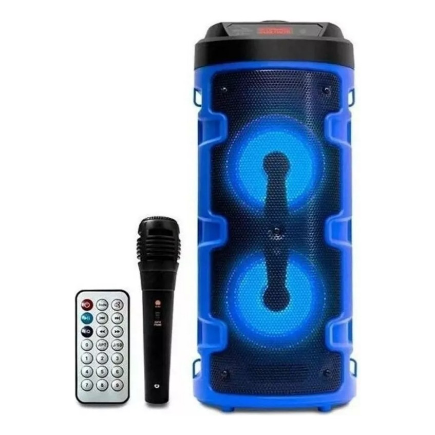 Caixa Caixinha De Som Com Microfone Bluetooth Portátil Forte