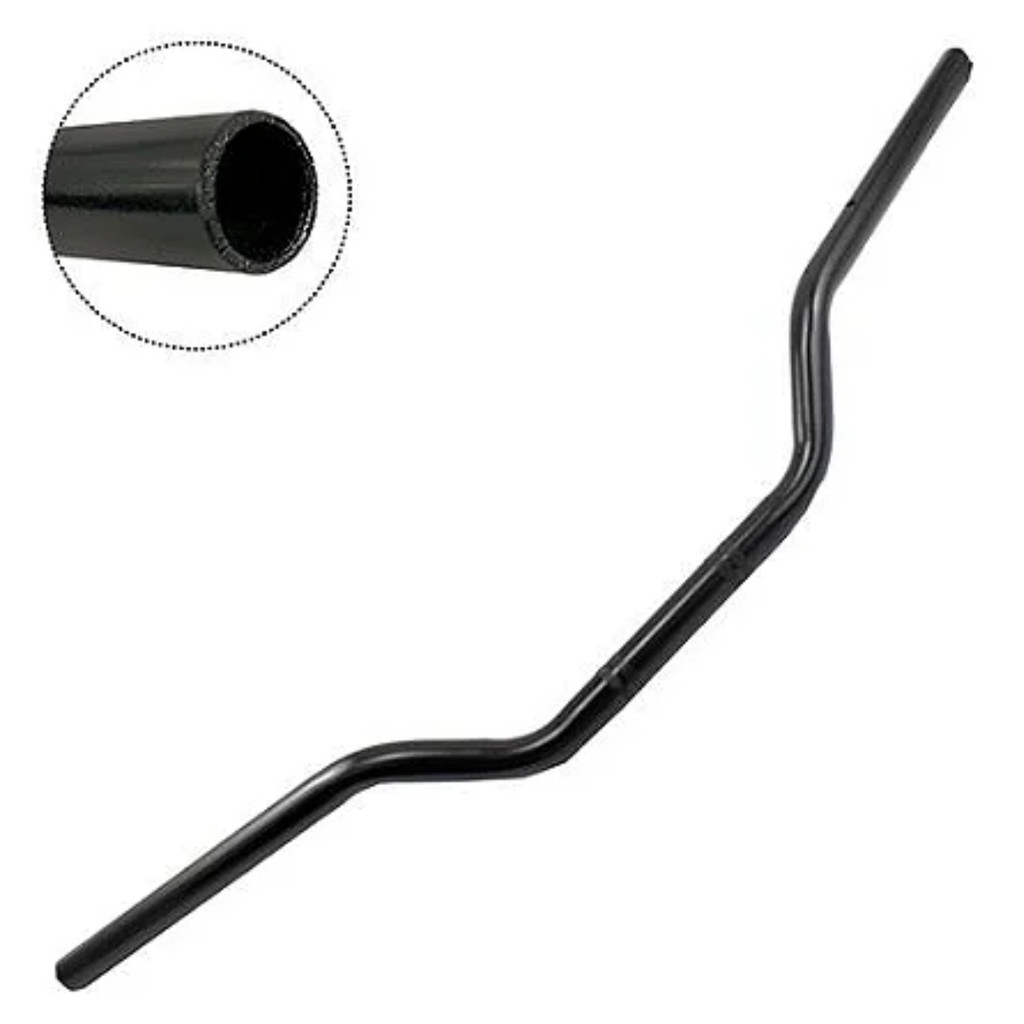 Guidão Xt 125 Moto Peça Acessório Preto E Cromado Pilotagem Alta Qualidade Tubular