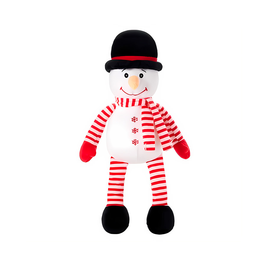 Boneco de Neve de Pelúcia Listrado - 40cm - 1 unidade - Rizzo