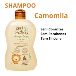Shampoo Camomila - Limpa e Protege os Cabelos - Bebê Orgânico - 200 ml