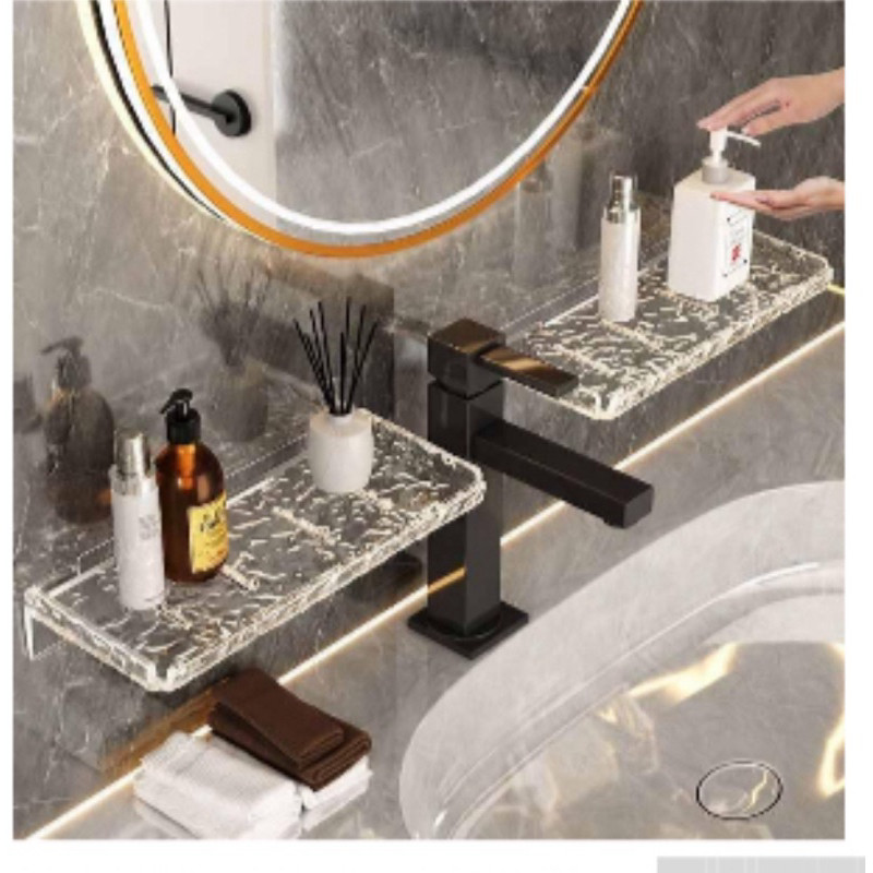 Kit 2 Suporte Prateleiras Organizador de Shampoo Com Adesivo Sem Furo Na Parede