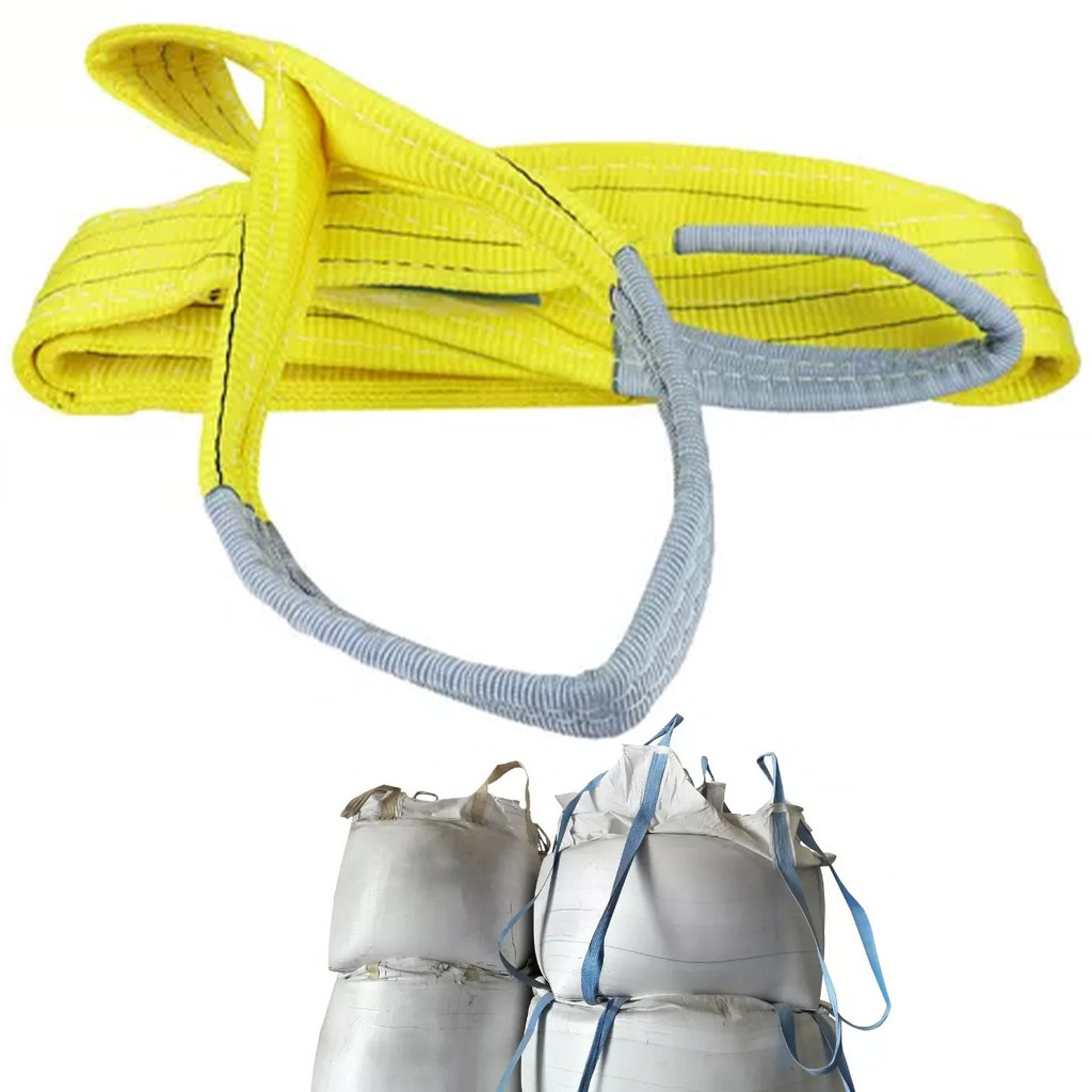 Cinta Elevaçao Carga Pesada 3 Toneladas Reforçada 6 Metros Resistente Reboque Guincho Guindaste Mudança Construçao Obra